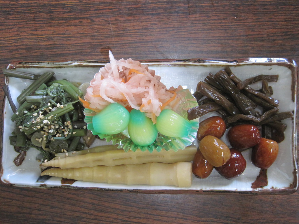 A small selection of Japanese sansai mountain vegtables