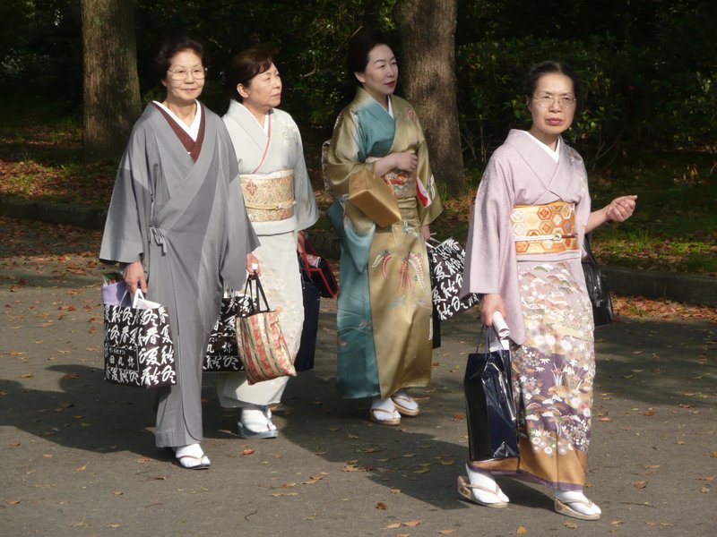 Women in kimono in Kyoto.